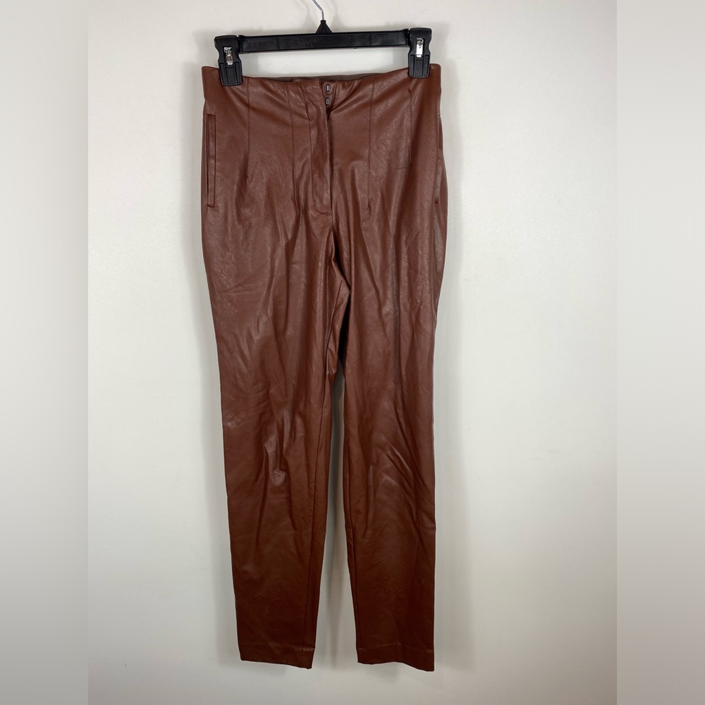 Express leather-like skinny ankle pants high rise  size 00L